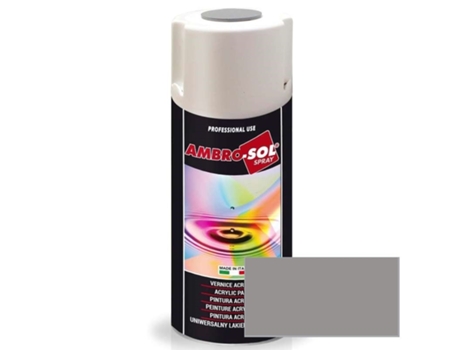 Spray Acrílico Alumínio Cinza Ral-9007 400Ml AMBROSOL