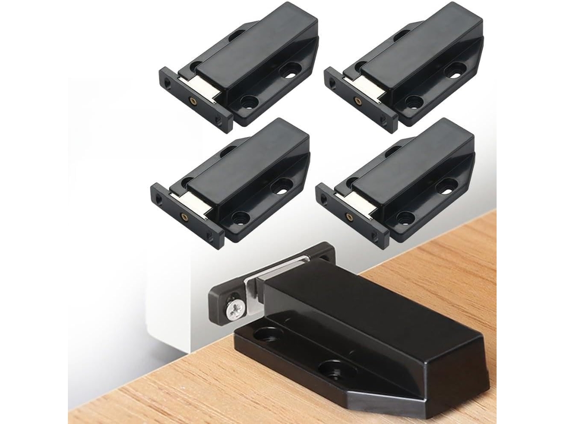 Conjunto de 4 portas de pressão para guarda-roupas, resistentes, com abertura.