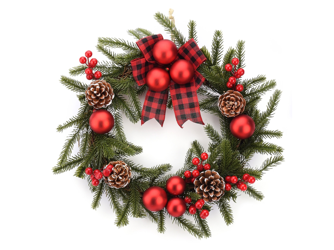 Laxiscreed Enfeite De Natal Em Forma De Guirlanda De 40x40x10cm Para Decoração Festiva