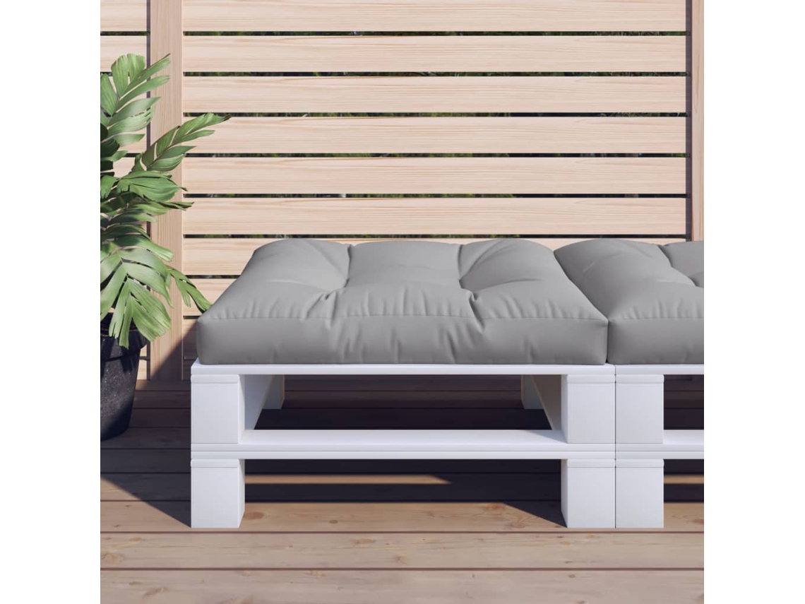 Vidaxl Almofadão Para Sofá De Paletes 70x70x12 Cm Tecido Cinzento