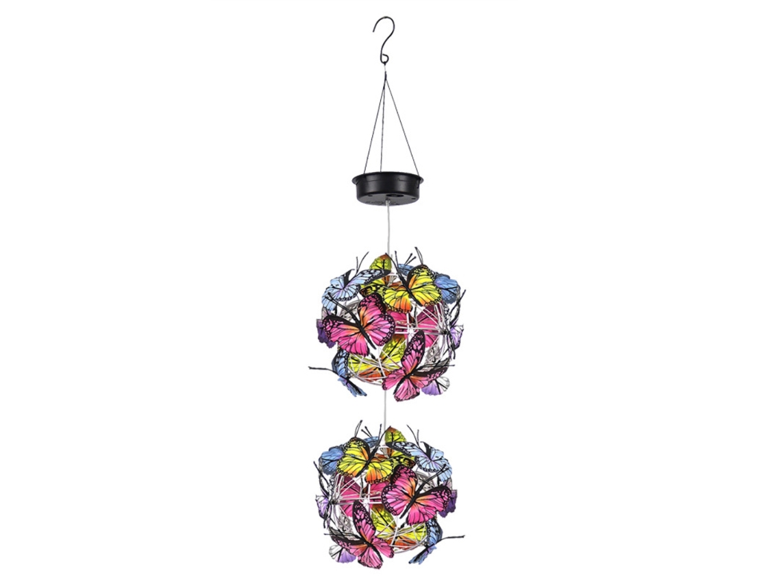 Luzes Solares Jardim Pendentes Borboletas Ip65 Decorativas Pátio Varanda S/MARCA