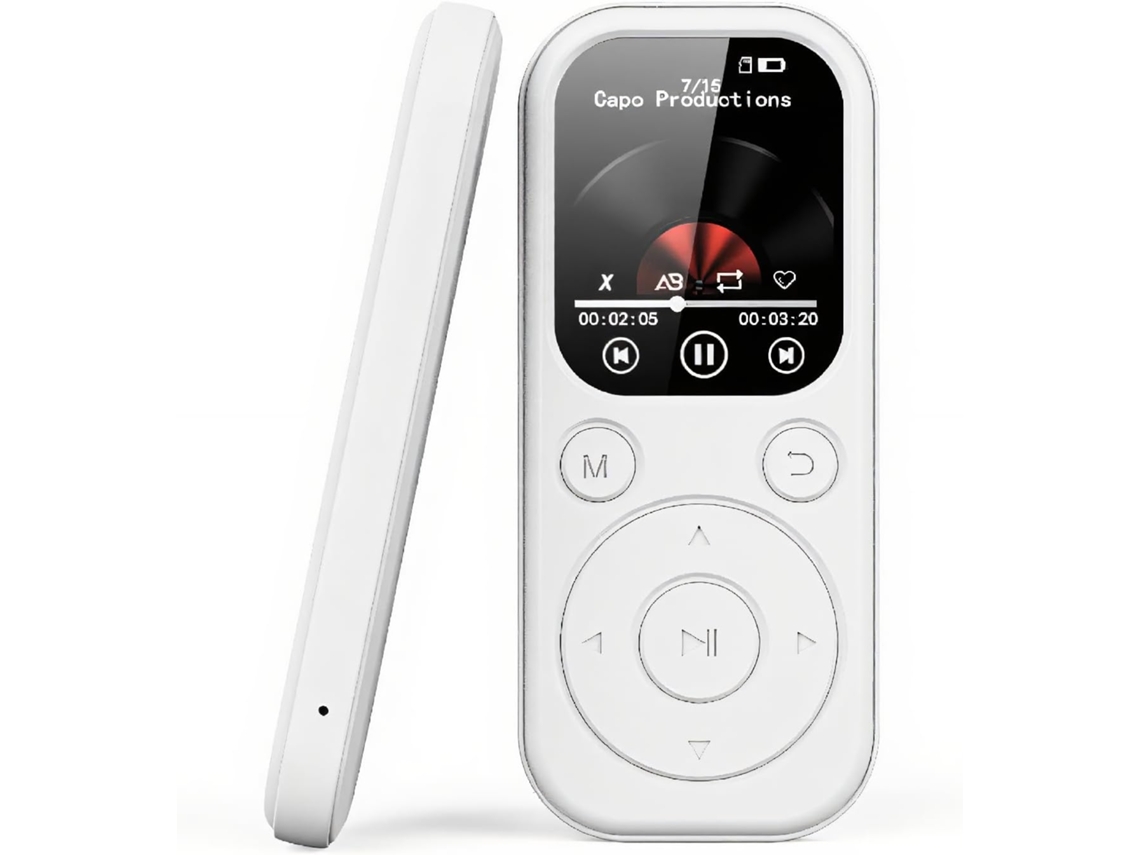 Reprodutor de MP3/MP4 Bluetooth, tela de 1 polegada, alto-falante, gravador de FM, com HiFi de 5,4 polegadas, áudio 2.1 e programa de rádio.