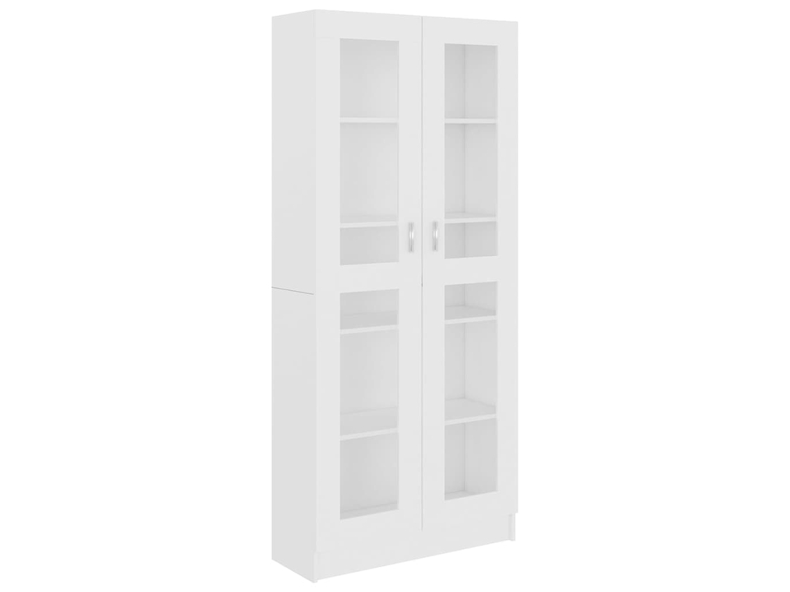 Vitrine exclusiva MAISON branca feita de derivados de madeira (82x30,5x185 cm)