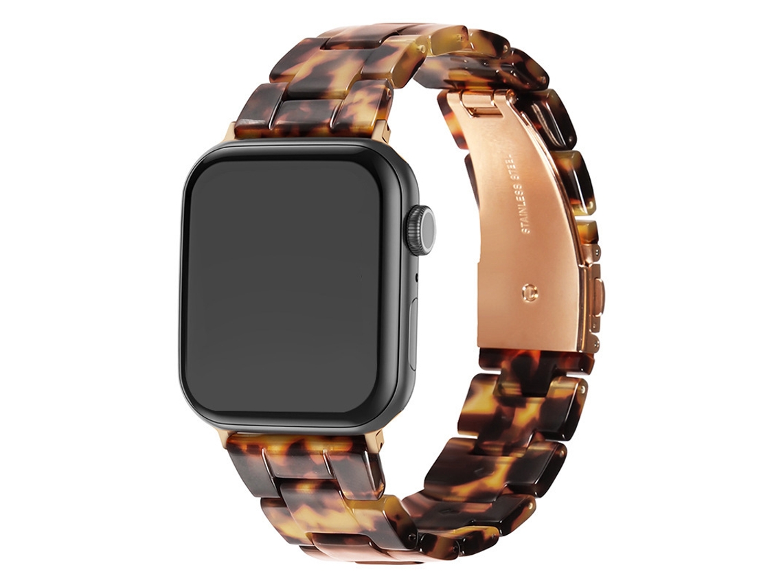 Pulseira De Resina Para Apple Watch 10, Samsung Galaxy Watch 7, Smartwatch Estilo Cerâmica Transparente, Padrão