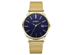 Reloj De Pulsera Hombre Moda Ocio Simple Dial De Aleación De Cuarzo Decoración Oro