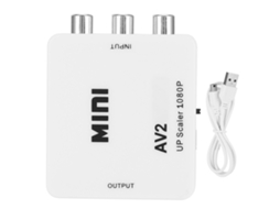 Convertidor AV a HDMI de alta definición, transverter RCA a HDMI 1080p 60Hz plug and play | S/MARCA