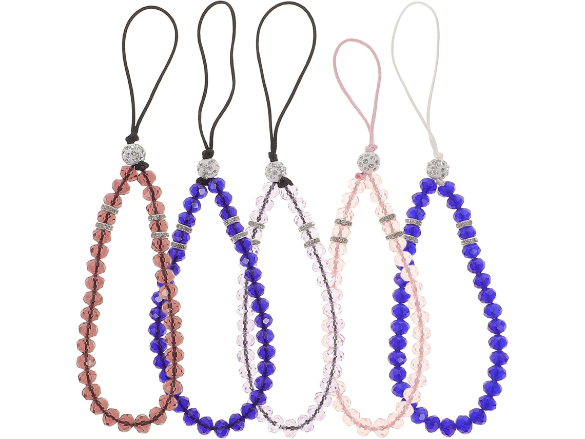 Conjunto De Pulseiras Curtas De Cristal, Elegantes E Resistentes, Para Decorar Celulares.