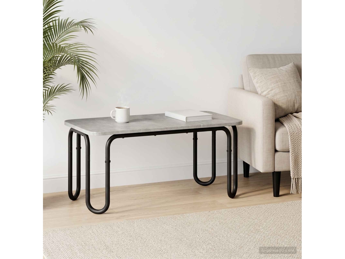 Vidaxl Mesa De Centro Cinzento Cimento 100 X 50 X 45 Cm
