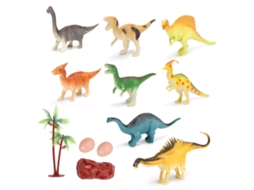 Primerox 8pcs Brinquedo de Dinossauro em Miniatura com Ovos e Base para Crianças 3 Anos+