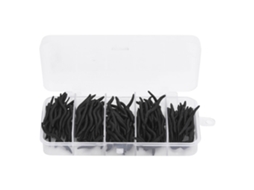 Isqueiro de Minhoca Artificial de Silicone Preto 4cm 150pcs