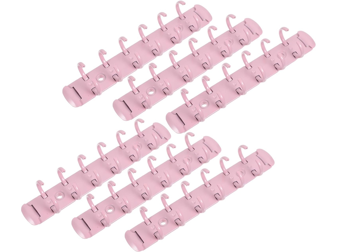Conjunto de espirais metálicas Zerodeko com 6 folhas para massa A7, rosa, mecanismo de anel de 2 cm para folhas individuais.