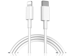 Cabo Certificação Mfi para Iphone 11 Pro Max Type C Lightining Branco