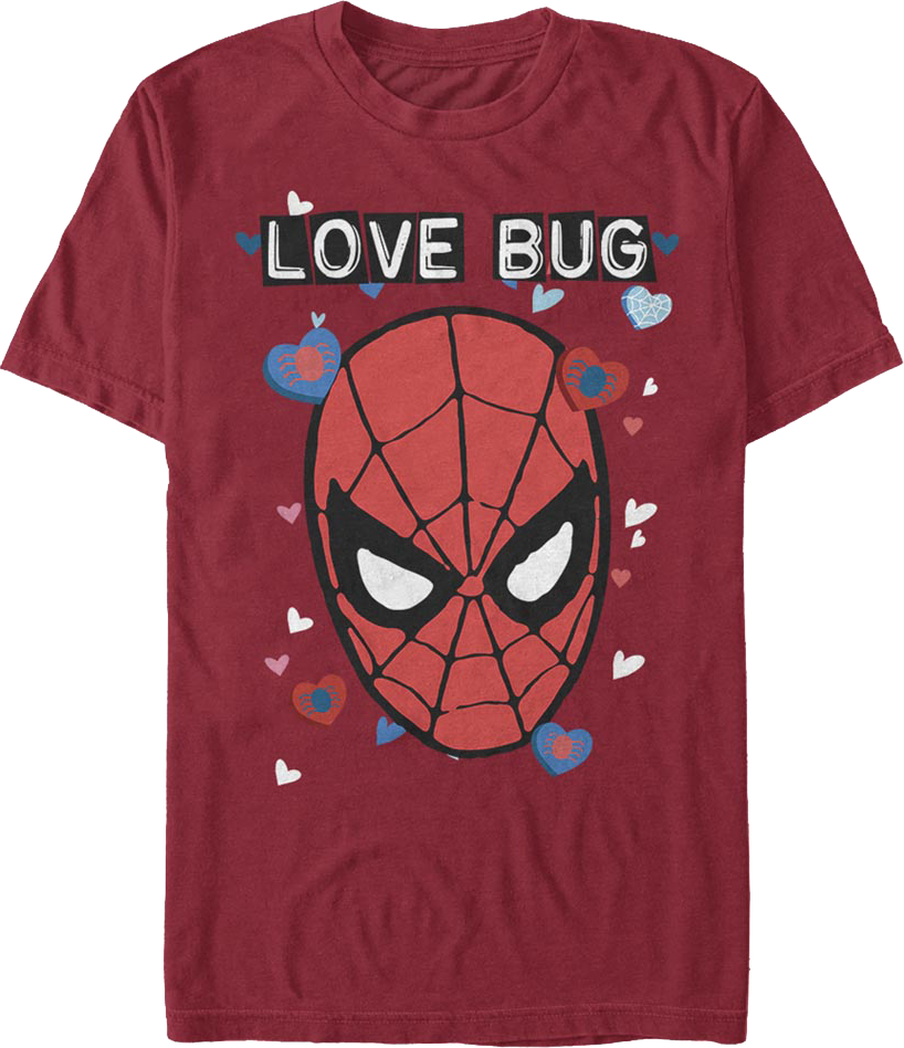 T-Shirt de Homem SUPERHEROMARVEL Spider Love Bug Marvel Algodão (2XL)