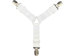 Conjunto De 4 Prendedores De Lençol Brancos Com Elástico, Ideais Para Camas De Solteiro, Casal E Queen. Aquaforge