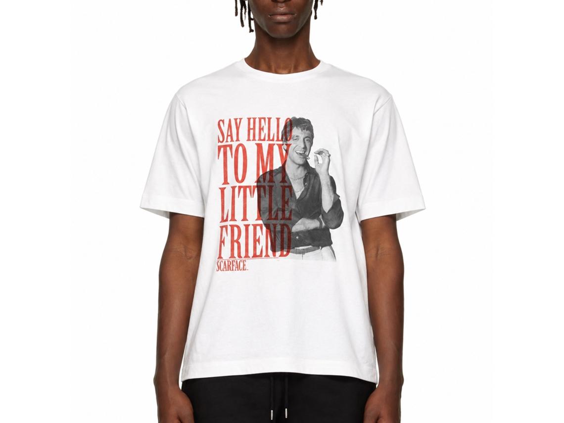Rockinstone Scarface Movie Innuendo White Adult T-shirt Size:m