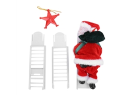 Laxiscreed Escada De Escalada Elétrica Com Boneco De Pai Natal Para Decoração Natalícia
