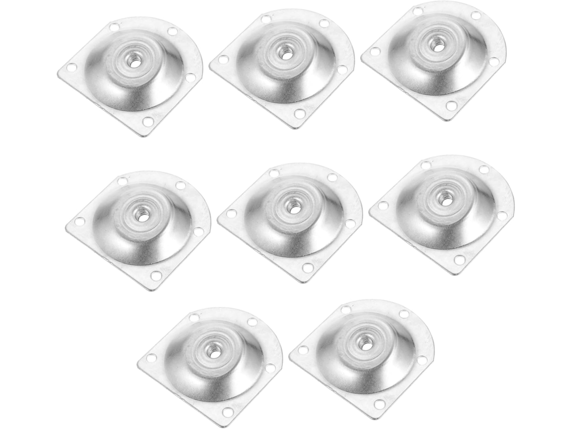 Conjunto De 8 Placas Fixação Inclinadas Para Pés Móveis, Em Ferro Resistente, Para Sofás