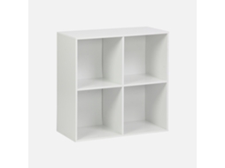 Estante com 4 Compartimentos, Cor Branco Sweeek