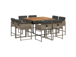 Garden Dining Set, Garden Dining Sets Vidaxl Cinzeto Rattan / Vime (n/a)