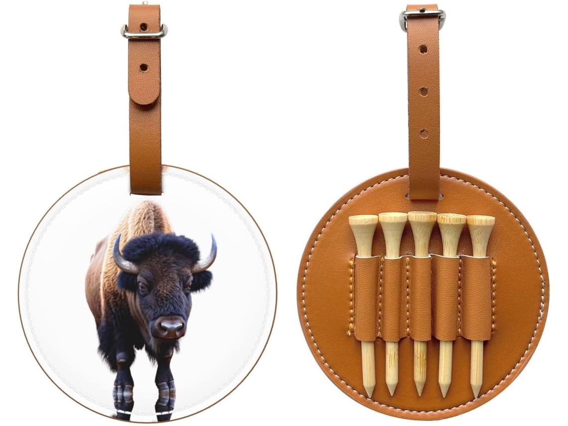 Bolsa para Guardar Tees de Golfe Bison, Preta Fácil de Transportar e Mais Eficiente para Jogar Golfe.