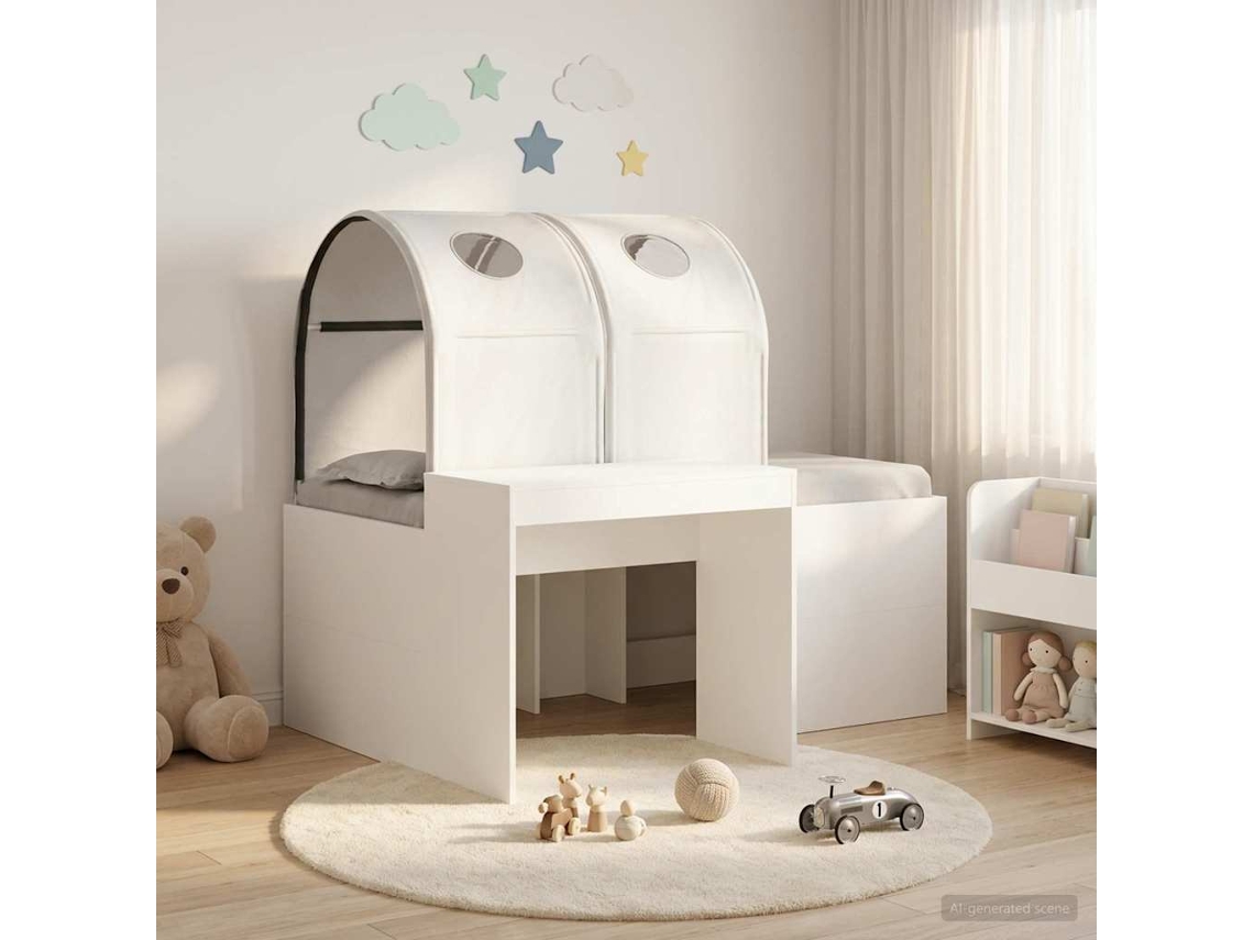Vidaxl Cama Com Túnel 3 Unid. Carvalho Artisian E Branco