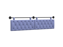 Conjunto 1 Cabeceira Suspensa Vidaxl Azul Tecido (210 X 55 X 7 Cm)