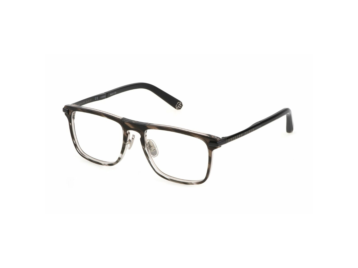 Philipp Plein VPP019M-530XAS-21G Armação de óculos masculina (cinza - metal - 145 mm - Ø 53 mm)