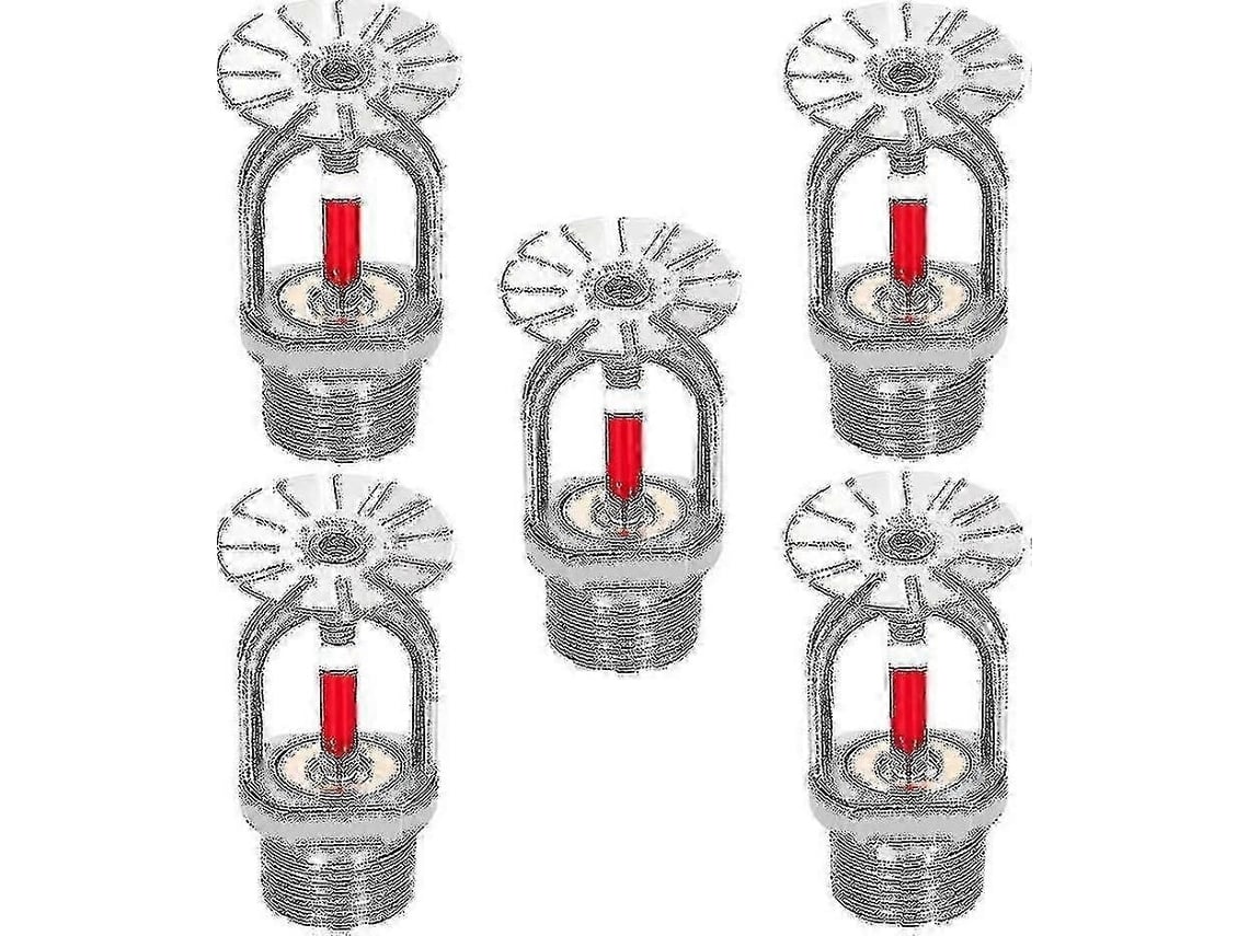 5 Cabeças De Sprinkler De Incêndio, Tipo Pendente, 3/4 Polegadas, 155°f, Spray De Água Para Baixo, Latão, Com Rosca Npt De 3/4"