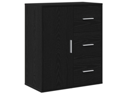 Conjunto 1 Buffet Vidaxl Preto Derivados De Madeira (60 X 31 X 70 Cm)
