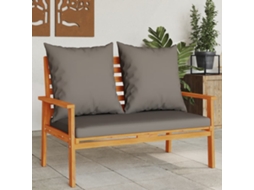 Vidaxl Banco De Jardim Com Almofadão 120 Cm Madeira De Acácia Maciça