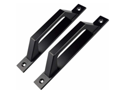Conjunto De 2 Puxadores De Porta Em Forma De D Para Portas De Jardim De Madeira,200 Mm,cor Preta Btforus