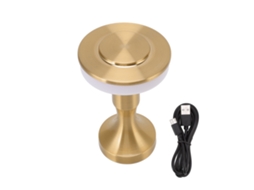 Lâmpada de Mesa Led Portátil Recarregável, Sensor Touch, 3 Temperaturas, Cor, Ouro