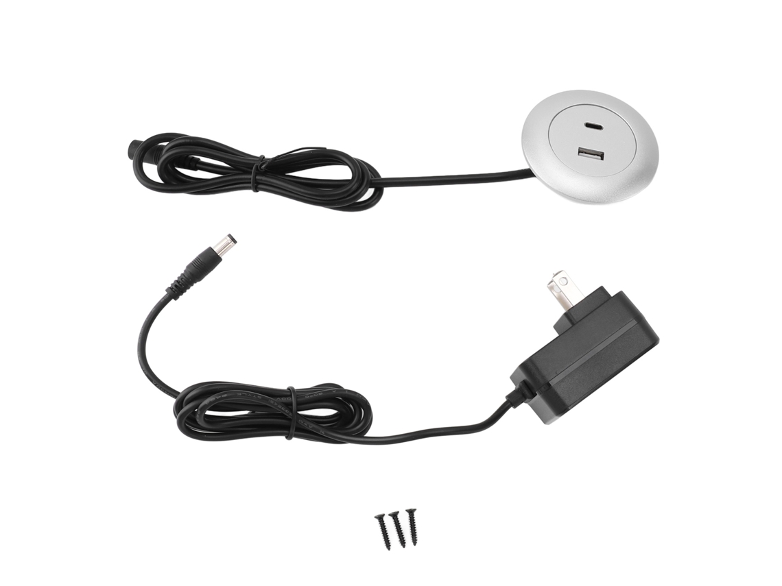 Tomada Embutida Mesa Usb Hub Portas a e C para Sofá Cama