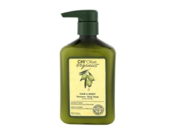 Nettoyant Corporal Shampoo Para Cabelos E Corpo Olive Organics Pela Chi Para Unissex Gel De Banho 11,5 Oz