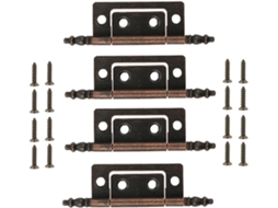 Dobradiças Giratórias Ocultas Para Portas, 4 Peças, 83x 24mm, 6 Furos, Dobradiça Decorativa Para Caixa De Joias E