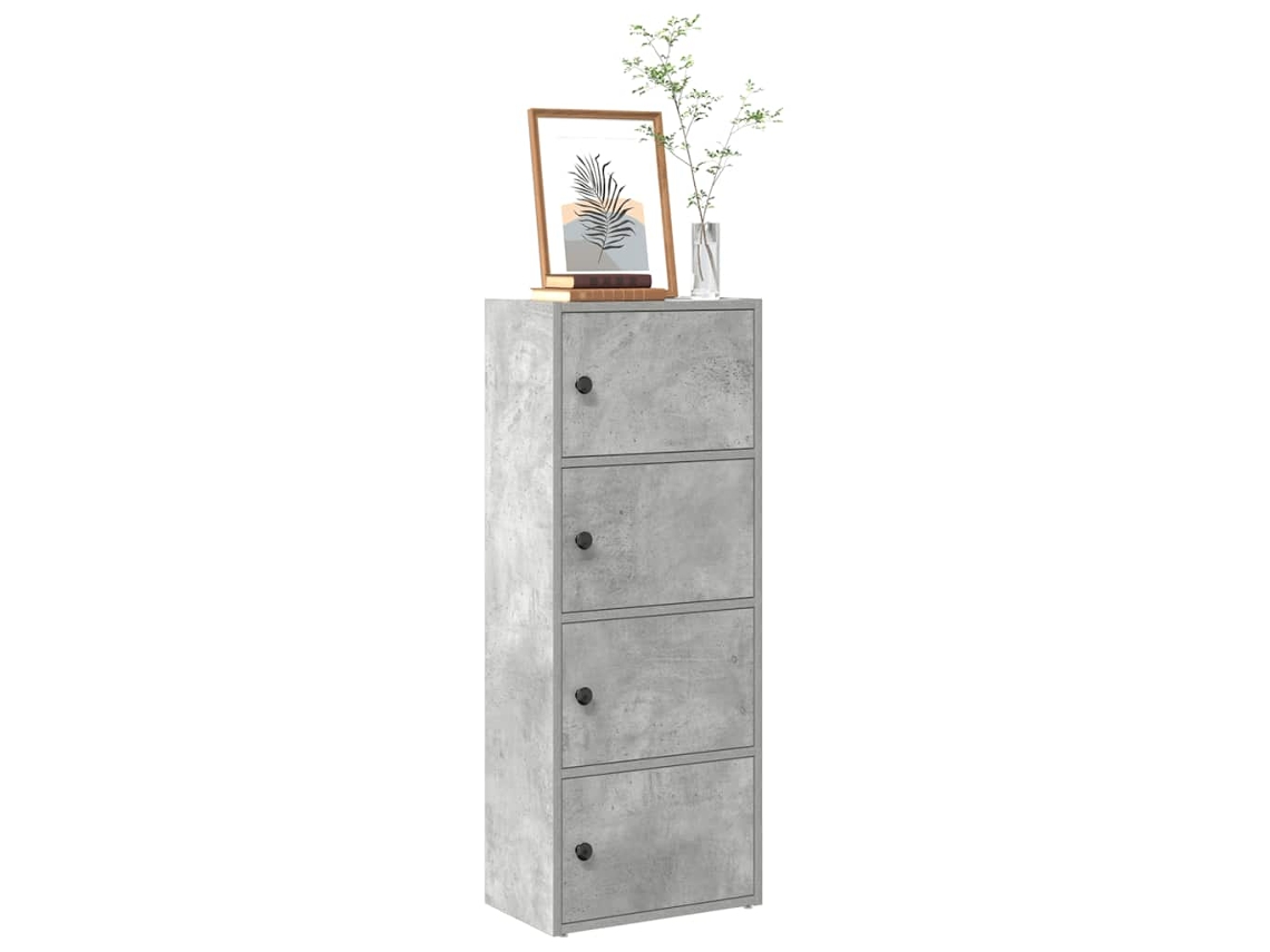 Vidaxl Estante 40x24x102 Cm Derivados De Madeira Cinzento Cimento