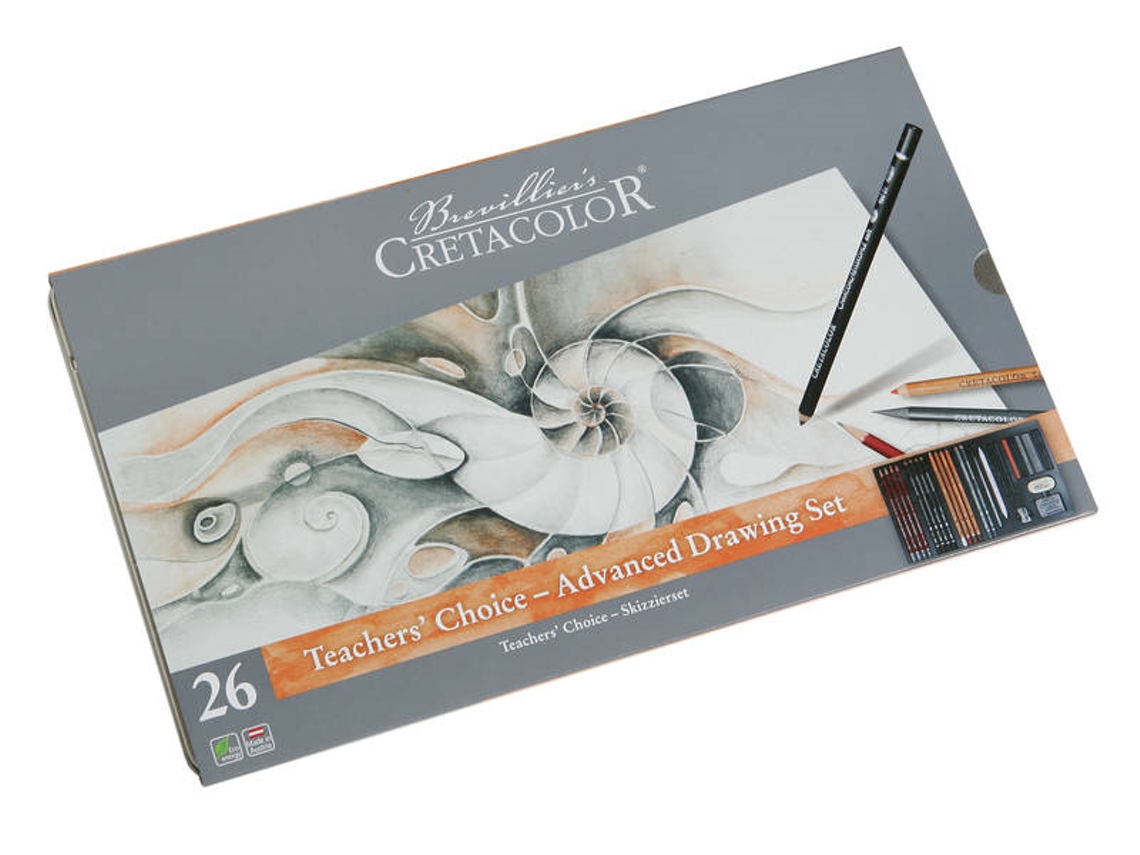 Conjunto De Desenho Cretacolor Grande Com 26 Peças Materiais De Desenho De Qualidade Profissional