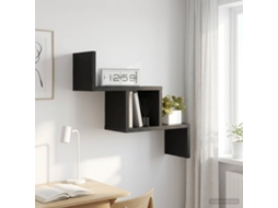 Vidaxl Prateleira De Parede Carvalho Preto 48 X 15 X 42 Cm