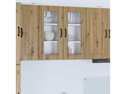Vidaxl Painel De Lava-louça Kalmar 2 Unid. Carvalho Artesanal