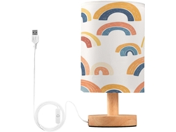 Abajur De Cabeceira Colorido Com Porta Usb, Sem Necessidade De Lâmpada, Luz Led Quente Para Quarto, Sala De Estar