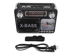Rádio Portátil LAXISCREED Am/fm/sw Bluetooth Relógio Luz Usb