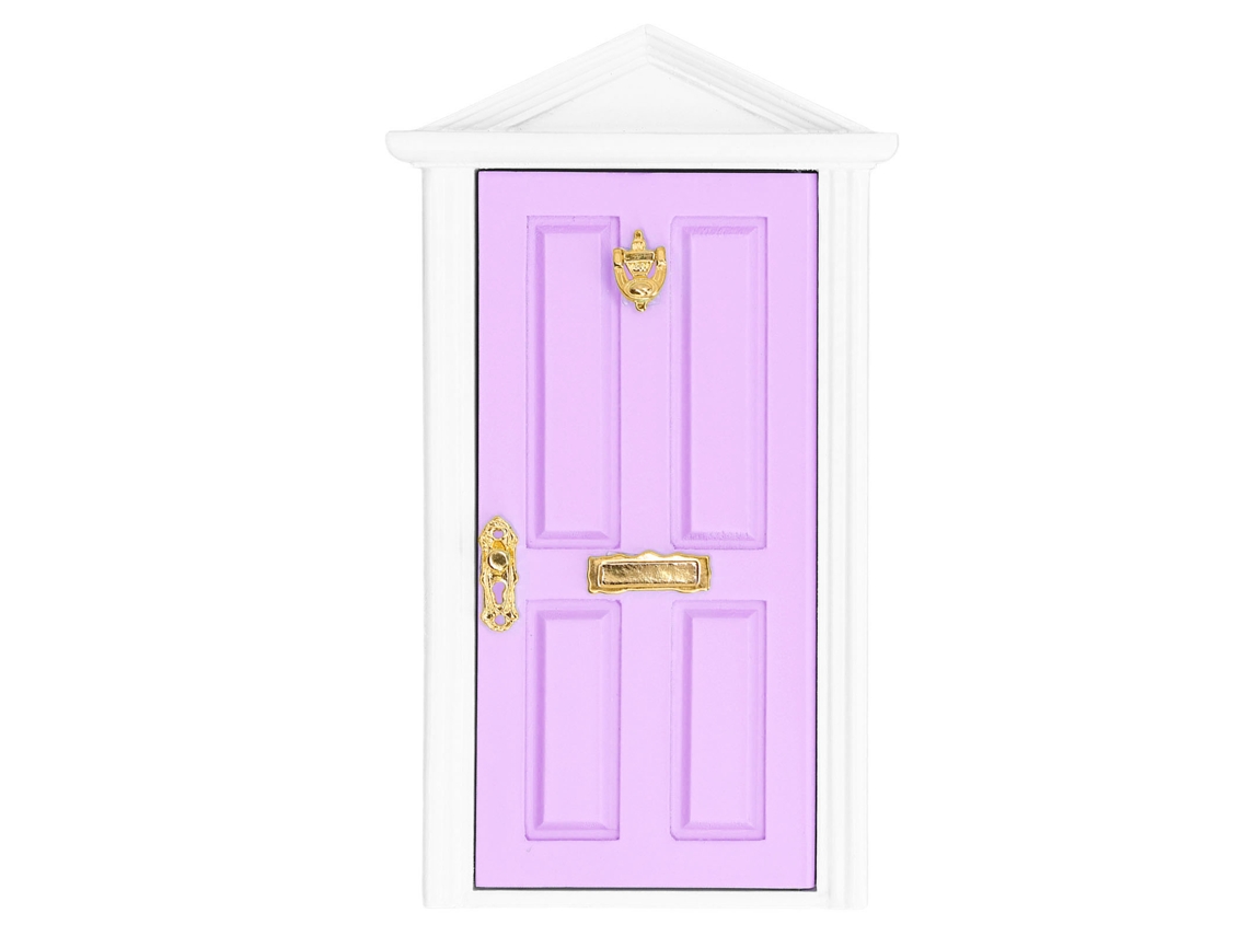 Primerox porta de Madeira Miniatura Fada 1:12 Casa de Bonecas Cor Clara Bétula Suave Presente