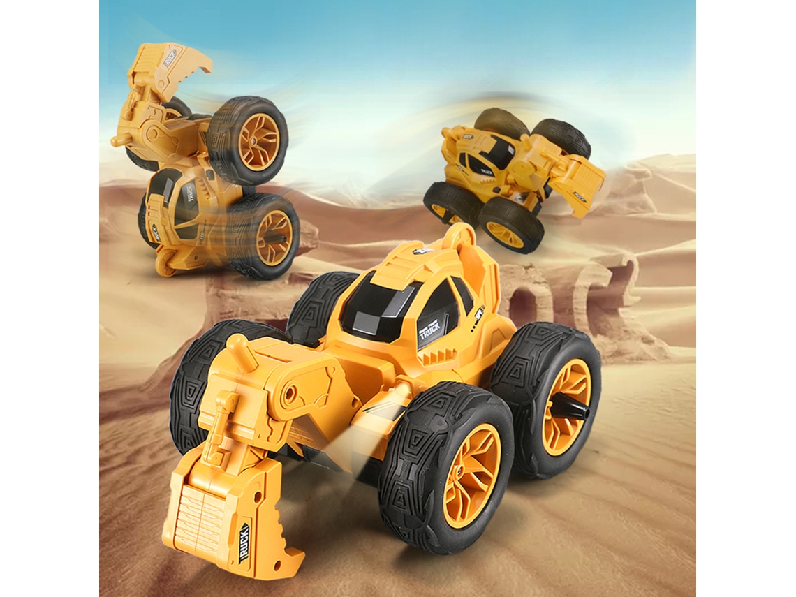 12.4g Escavadora Rc Resistente a Quedas, Carro de Acrobacias Rc para Crianças Brinquedos MDUG