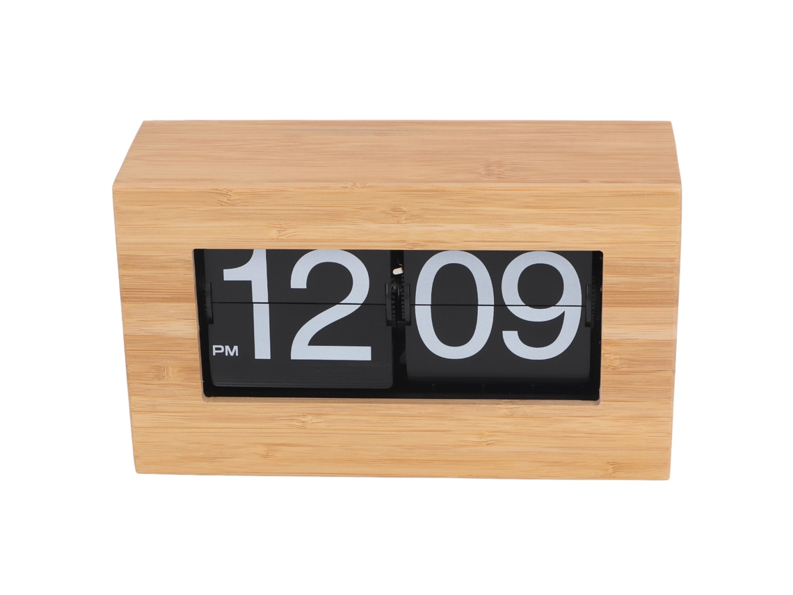 Primerox relógio de Mesa Viramento Automático Vintage Retro Números Grandes para Sala e Escritório