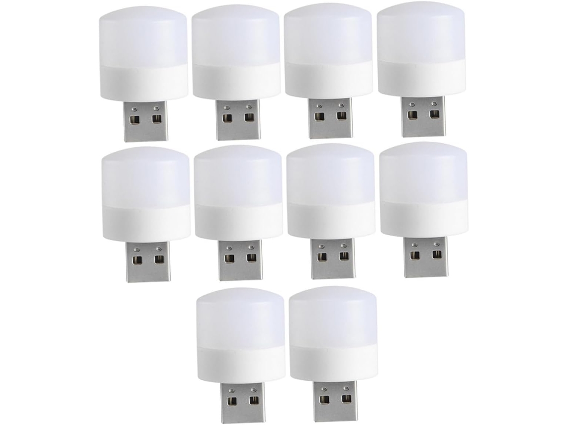 Conjunto De 10 Luzes Noturnas Led Brancas Com Usb Para Quartos Meninos