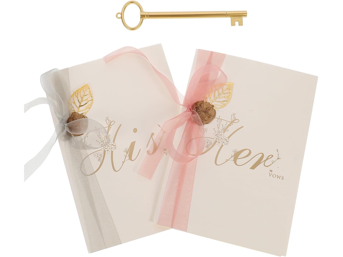Conjunto de 2 Healeved Cartões Saudações para Casamento em Papel com Design Simples e Natural Escrever Mensa