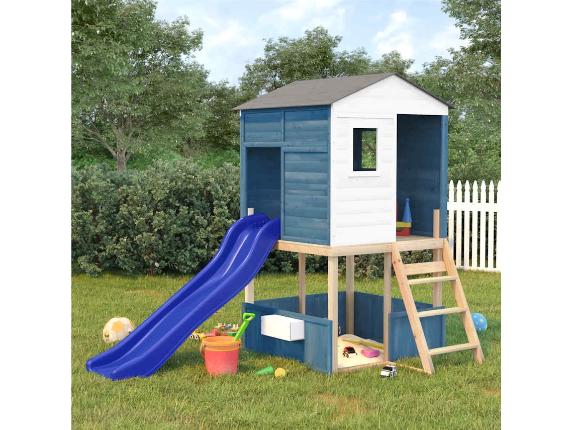 Vidaxl Conjunto De Brincar Para Exterior Madeira De Abeto Maciça