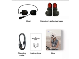 Fone de Ouvido Bluetooth para Motocicleta, Estéreo Sem Fio, para Capacete, com Reprodutor de Música e Viva voz, com Suporte de Clipe. TAISHENGDA