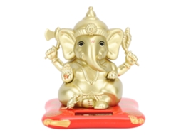 Brinquedo de cabeça de elefante dançante, solar, dourado, para carro decorativo | S/MARCA