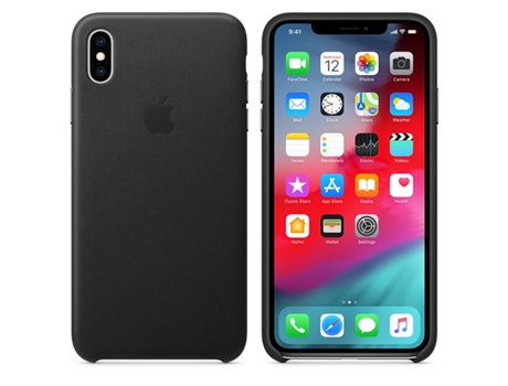 Capa  iPhone XS Max Leather Preto